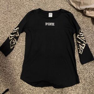 Victoria’s Secret sequined PINK top 3/4 sleeve never worn xs